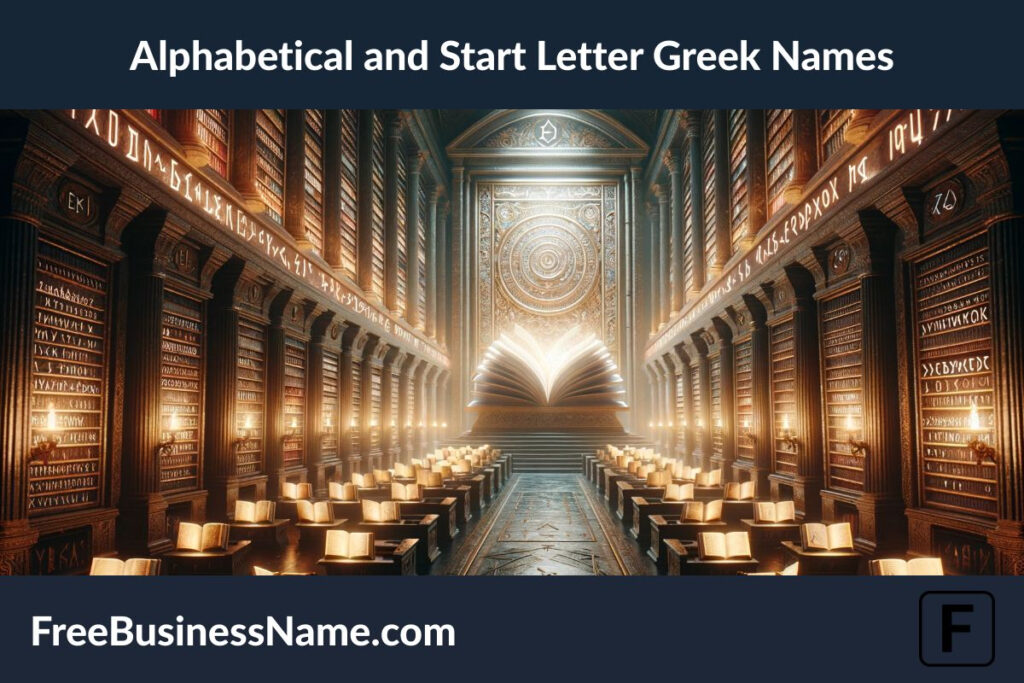 The cinematic image has been generated, visually representing the theme of Greek names by their alphabetical order and starting letters through an abstract representation.