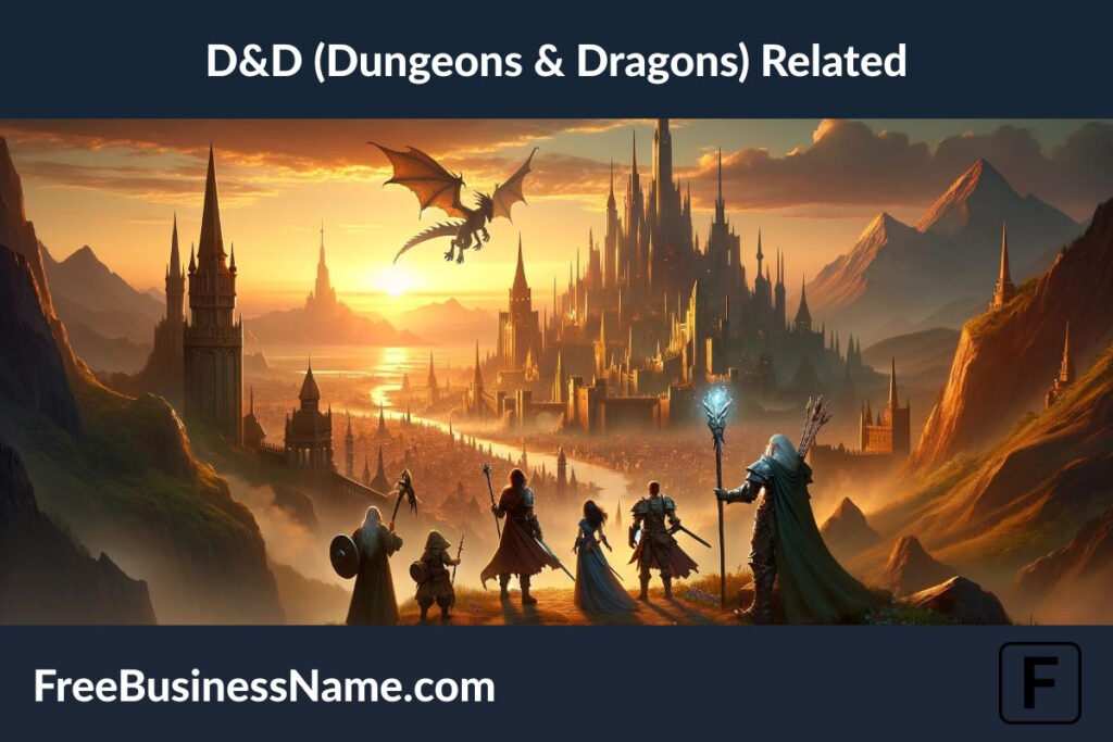 a cinematic image inspired by Dungeons & Dragons, capturing an epic adventure scene. Feel free to explore the landscape and let your imagination dive into the story it tells.