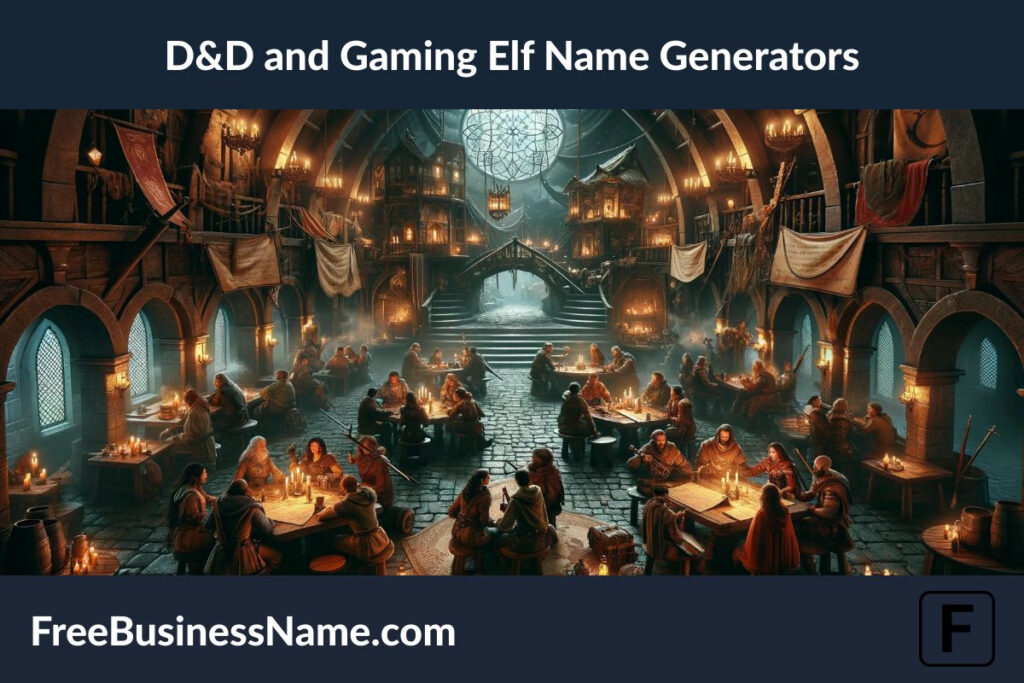 The cinematic image for the D&D and Gaming Elf Name Generators theme.