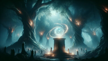 a cinematic image representing a Dark Elf Name Generator.