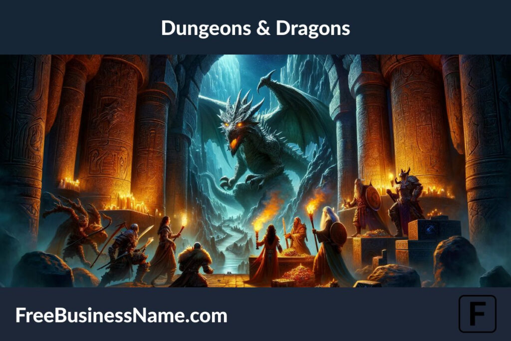 The cinematic image inspired by Dungeons & Dragons has been created, depicting an epic scene of adventure and confrontation deep within a mystical dungeon.