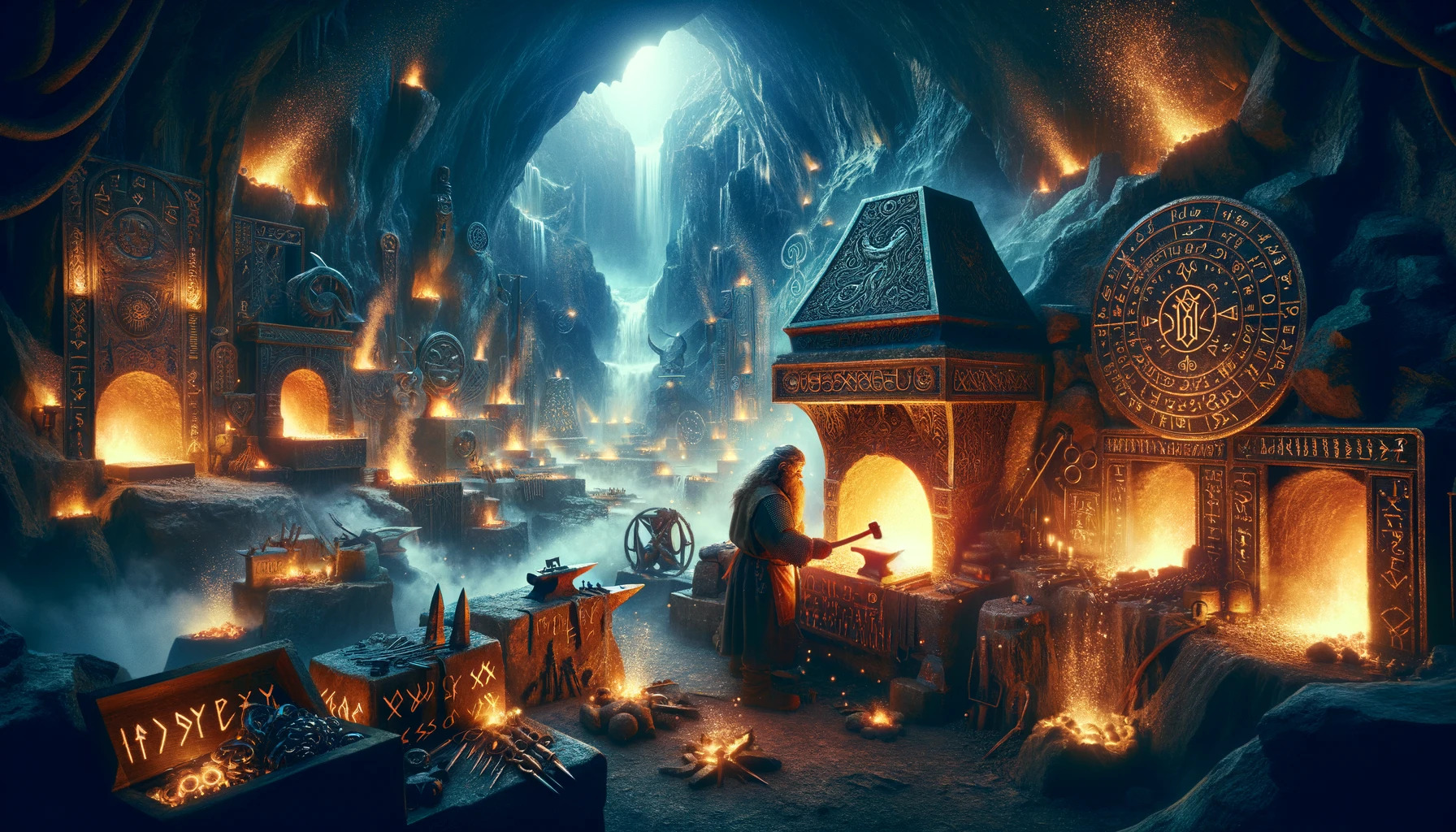 The cinematic image inspired by the essence of a Dwarf Name Generator has been created, capturing the mystical forge and the atmosphere of creation. Explore the scene to immerse yourself in the deep lore and craftsmanship of dwarves.
