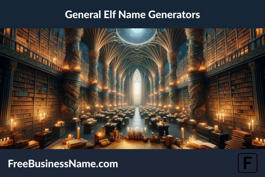 The cinematic image based on the theme of General Elf Name Generators.