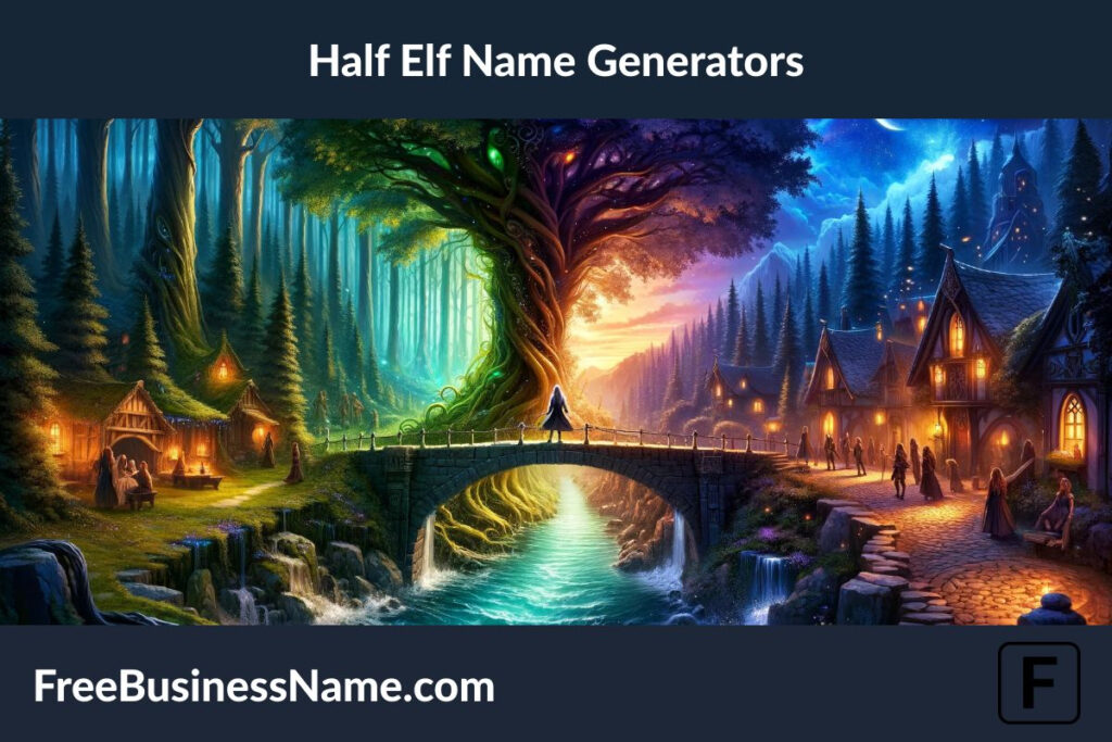 The cinematic image for the Half Elf Name Generators theme.