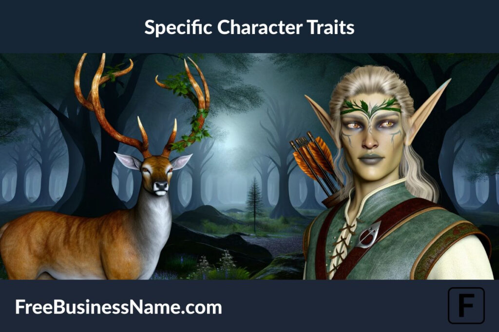 The cinematic image inspired by specific character traits of a Wood Elf has been created, capturing the essence of their connection with nature and their agile, magical presence within an ethereal forest setting.