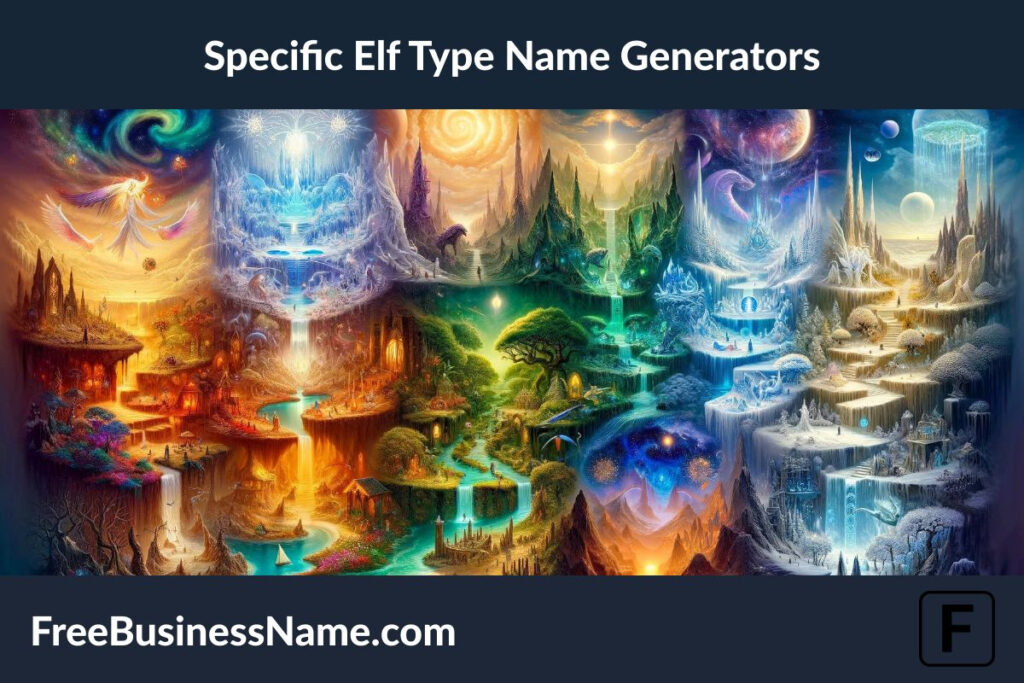 The cinematic image for the Specific Elf Type Name Generators theme.