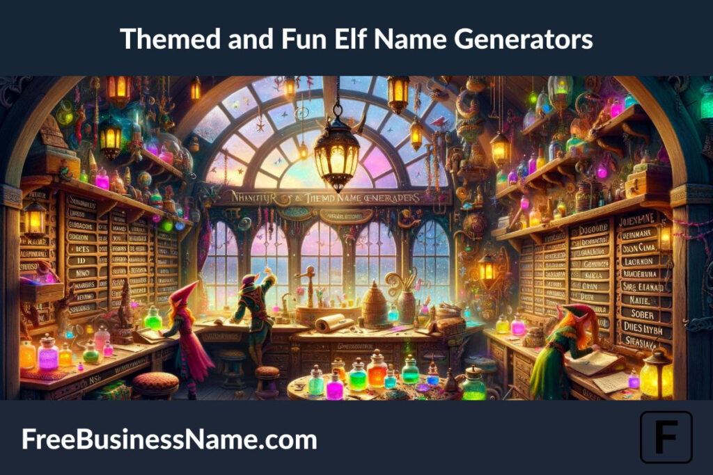 The cinematic image for the Themed and Fun Elf Name Generators theme.