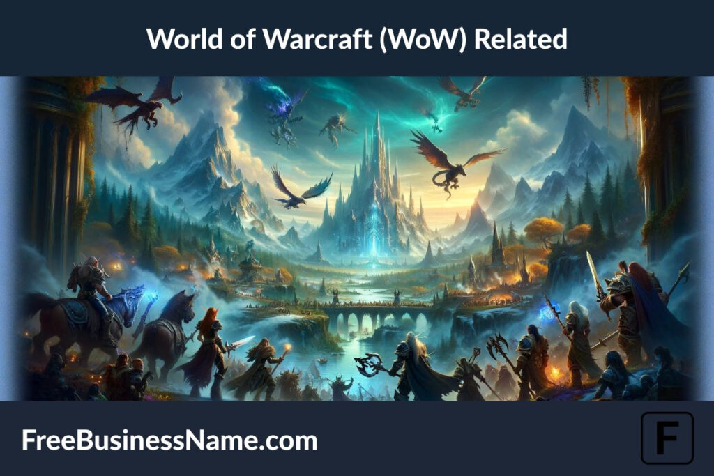  a cinematic image that brings to life an epic moment from the World of Warcraft universe, showcasing the grandeur of Azeroth and the thrilling clash of its factions. Dive into this fantasy world and let the adventure unfold.
