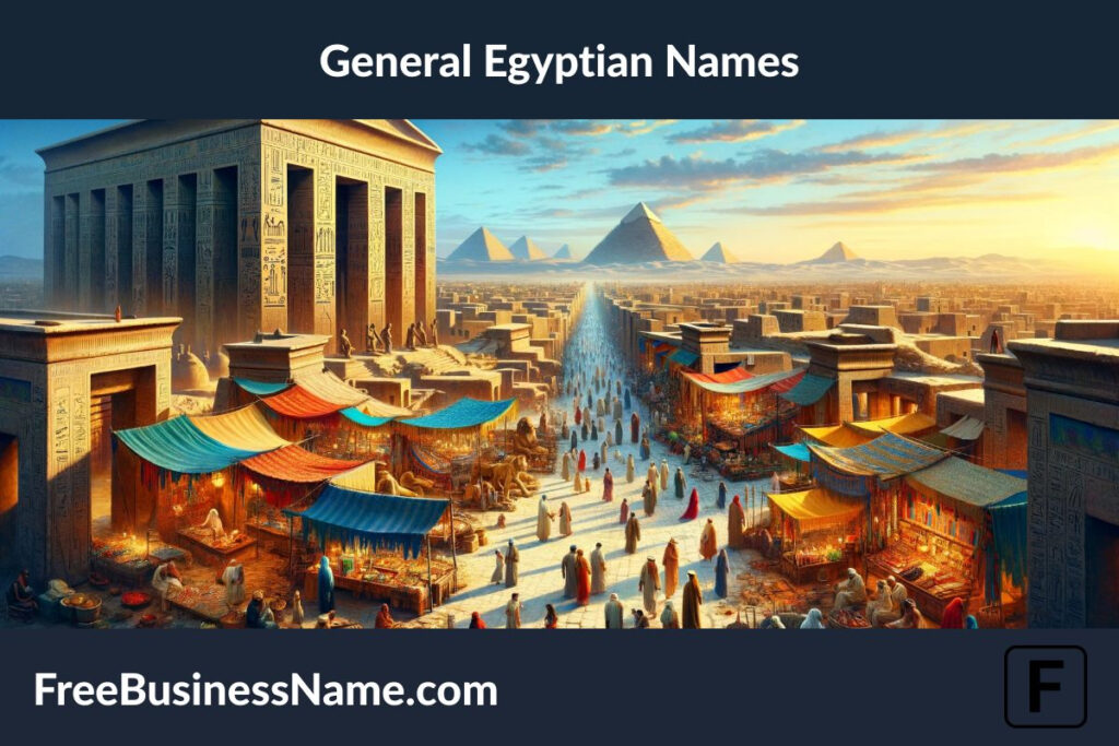 a cinematic image that captures the general spirit of Egypt, blending its cultural heritage and vibrant street life, all set against the backdrop of its ancient landmarks and natural beauty.