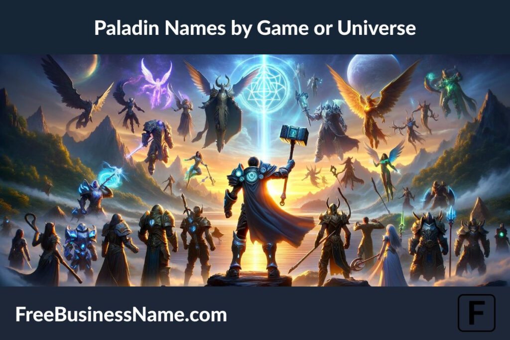 an image that brings to life a scene where paladins from various games or universes gather on a mythical battlefield, showcasing a moment of unity and strength among diverse warriors.