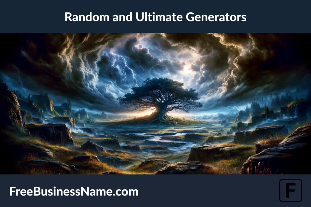 an image that encapsulates the epic finale vibe, inspired by the Warrior Cats Name Random and Ultimate Generators. This scene sets a powerful and dramatic stage, capturing the tumultuous energy of a vast battlefield under a stormy sky, where the natural world and the spirit of the feline warriors are vividly depicted. The image serves as an invitation to delve into a moment where the essence of bravery and survival is most palpable.