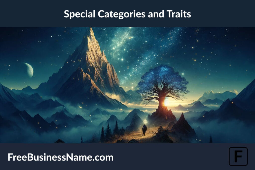 a cinematic image that embodies the special categories and traits associated with boy names that start with K. This visual narrative captures heroism, wisdom, and a profound connection with nature, depicted through a harmonious and mystical landscape.