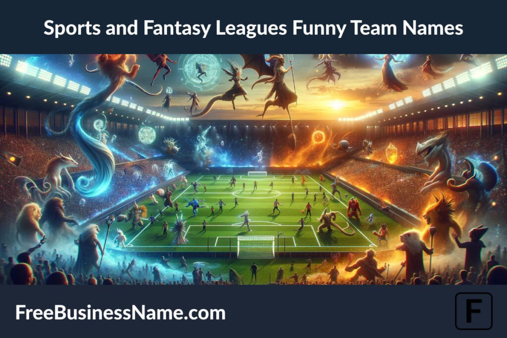 The image inspired by the world of sports and fantasy leagues, complete with a touch of humor and imagination, is ready for you.